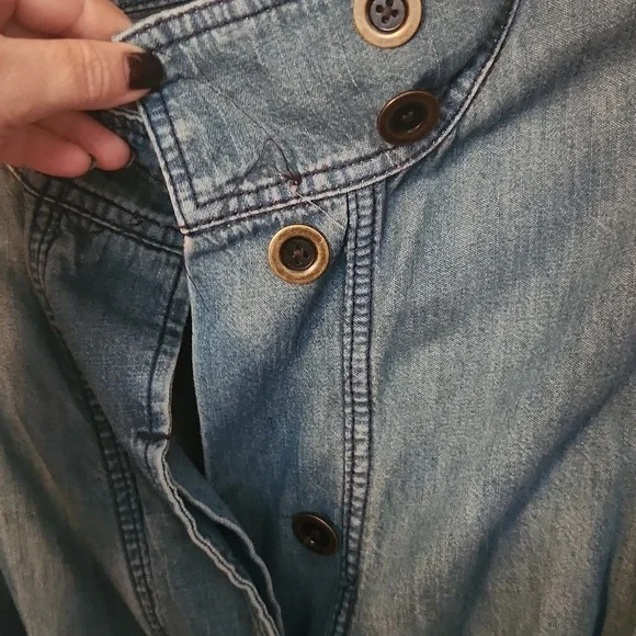 Anthropologie Denim Drawstring Jacket PILCRO - Picture 5 of 8